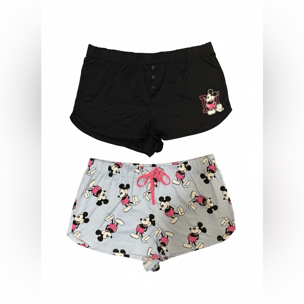 Disney | Mickey Mouse Women's Butter Soft Sleepwear Shorts Set - Black Blue Pink